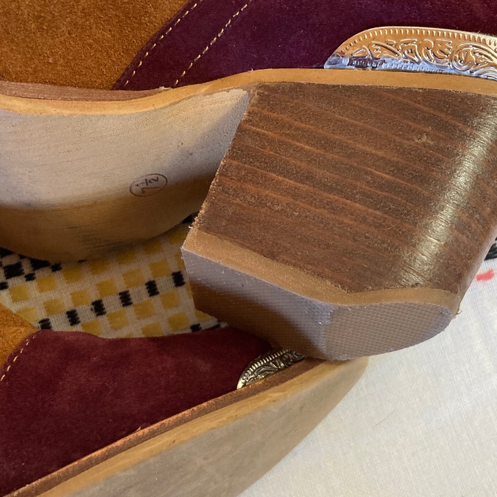 Patchwork Ankle Boots - Multicolor - image 6